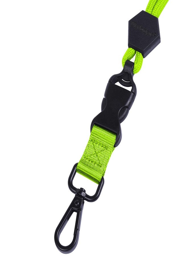 ويزدوم برو حبل تعليق دائري متين قابل للتعديل من Wisdompro بطول 23 بوصة مزود بمشبك أمان قابل للفصل، ومشبك قابل للفصل، وخطاف معدني شديد التحمل لحامل بطاقة الهوية والمفاتيح - أخضر نيون - Image 4