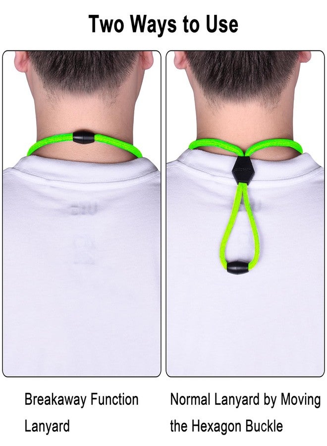 ويزدوم برو حبل تعليق دائري متين قابل للتعديل من Wisdompro بطول 23 بوصة مزود بمشبك أمان قابل للفصل، ومشبك قابل للفصل، وخطاف معدني شديد التحمل لحامل بطاقة الهوية والمفاتيح - أخضر نيون - Image 5