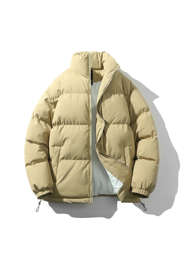 Stand Collar Trend Cotton-padded Jacket For Boys And Girls New Winter Thick Warm Down Casual Loose Bread Suit For Couples