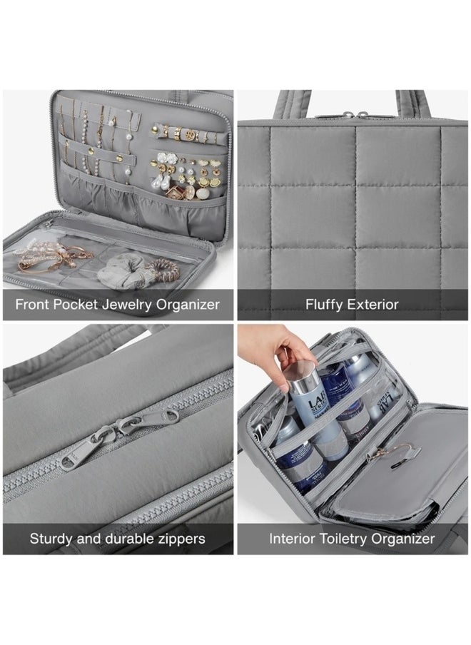 BAGSMART BAGSMART Grey Zora Spacesaver ExploreEase Puffy Multi-Functional Toiletry Bag  - Image 2
