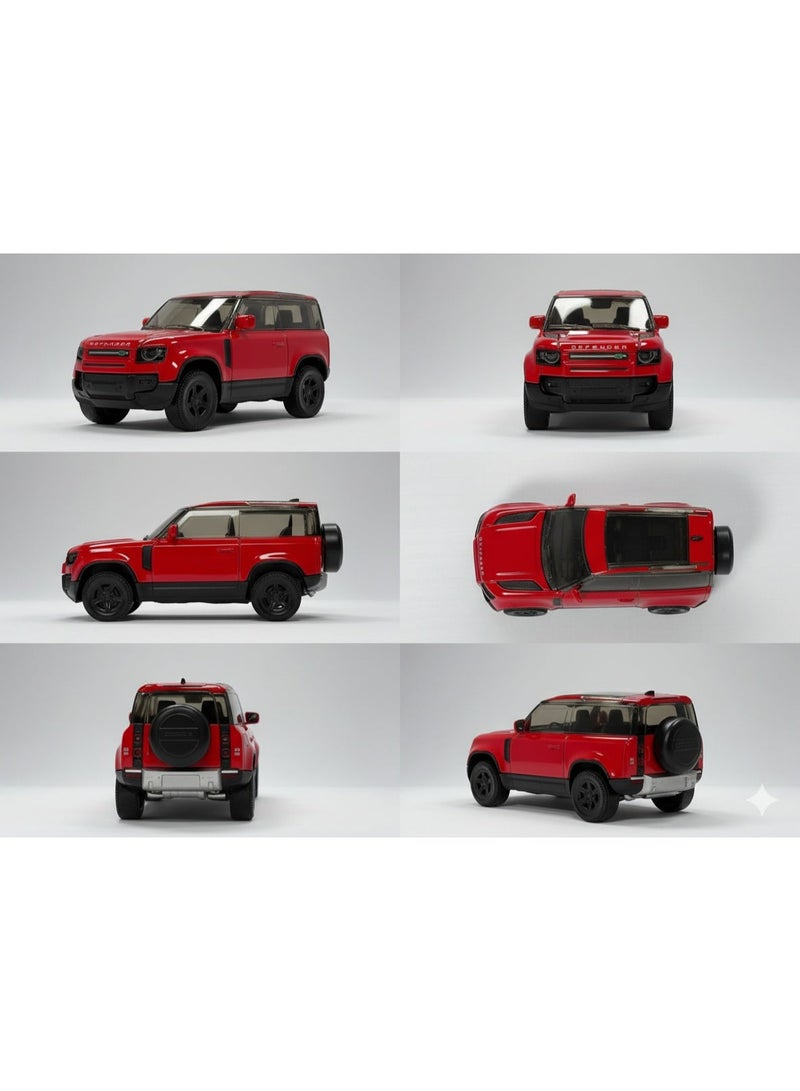 RASTAR Red Land Rover Defender Model Car - 1:43 Scale Die-Cast - Image 2