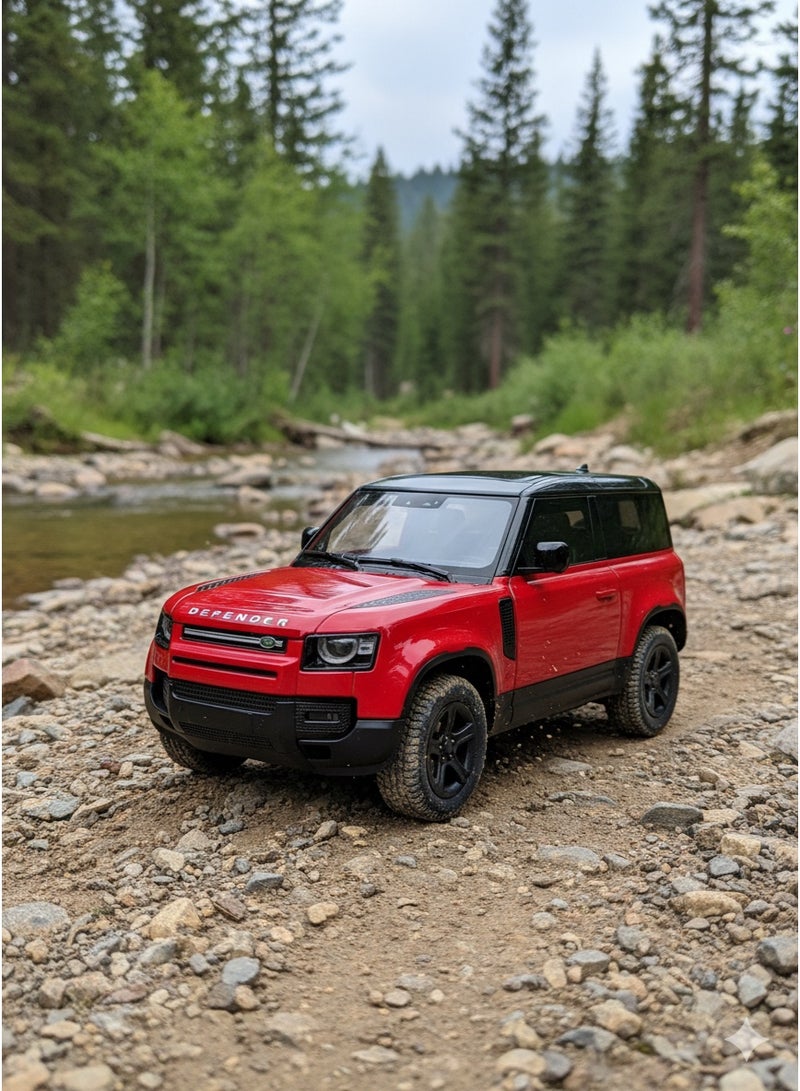 RASTAR Red Land Rover Defender Model Car - 1:43 Scale Die-Cast - Image 5
