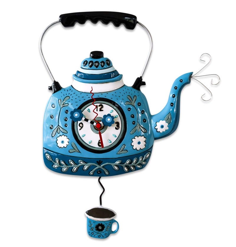 AlleN DESIGNS Allen Designs Kettle Blue Pendulum Clock 