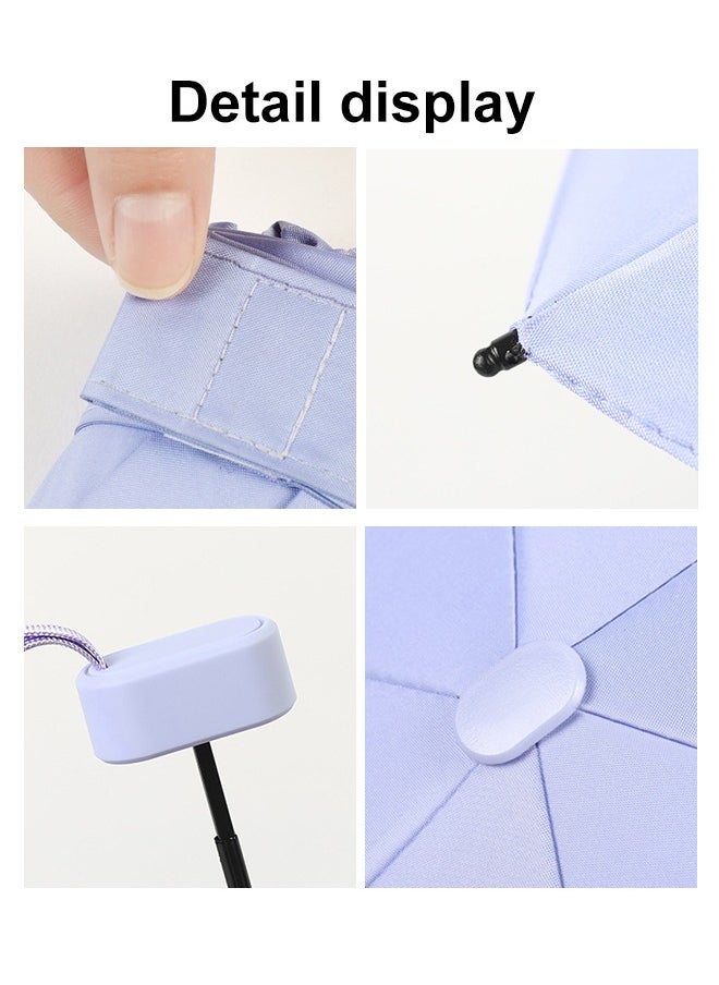 Ssovi Uv Mini Umbrella Sun Protection,Windproof Sun Umbrella Protection for Women and Kids,Travel Small Folding Umbrella for Rain，Portable Lightweight Travel Umbrella with Storage Box  - Image 4