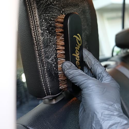 PROPER DETAILING CO. Premium Horse Hair Leather Brushes Set for Car Detailing, Furniture & Upholstery - Professional Horsehair Cleaning Brush for Couch, Car Seats, Alcantara & Interior Surfaces - Image 2