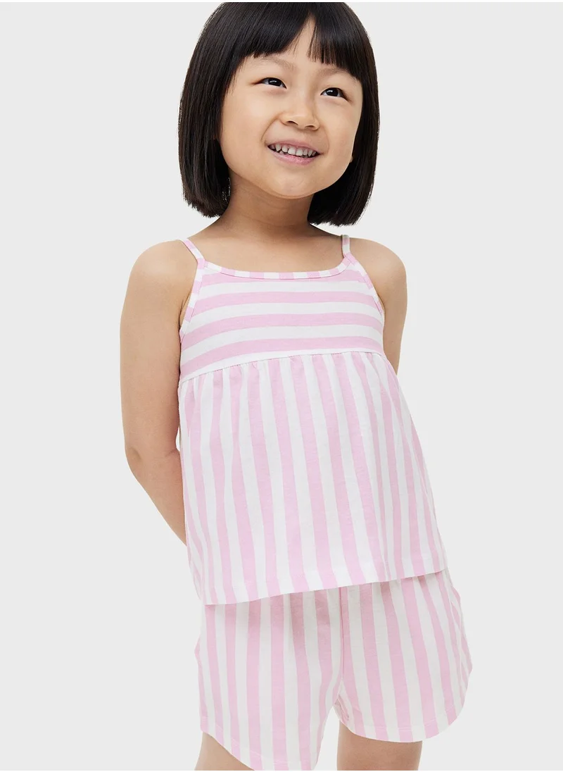 H&M Kids Stripe Print Paper Bag Shorts