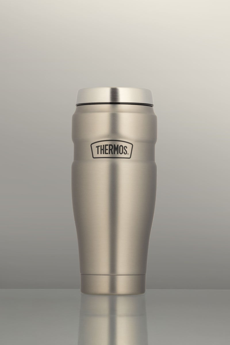 Thermos Stainless steel Vacuum Insulation Tumbler 470 ML  -Matt Stainless Steel  -SK1005/8 | Cold 24 Hours, Sweatproof - Image 1