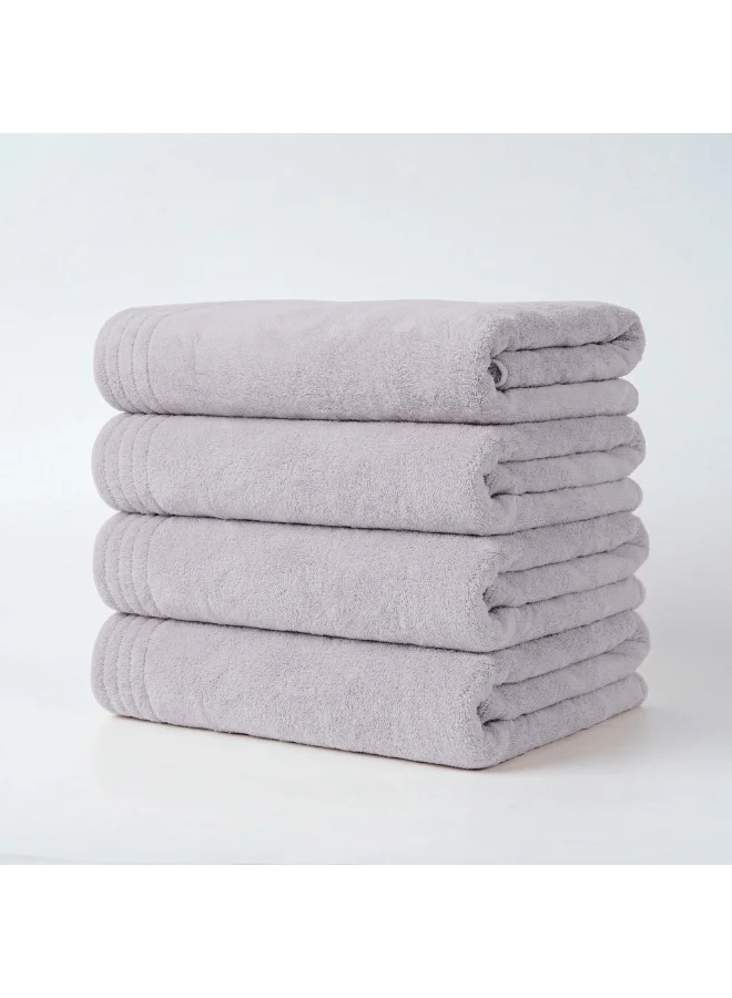 Donetella Hand Towel (4 Pack , 50 X 90 cm) - Microfiber 330 GSM - Ultra Soft & Highly Absorbent Quick Dry , Lightweight Solid Hand Towel for Bathroom, Gym, Spa & Travel.