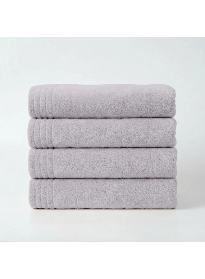Donetella Hand Towel (4 Pack , 50 X 90 cm) - Microfiber 330 GSM - Ultra Soft & Highly Absorbent Quick Dry , Lightweight Solid Hand Towel for Bathroom, Gym, Spa & Travel.