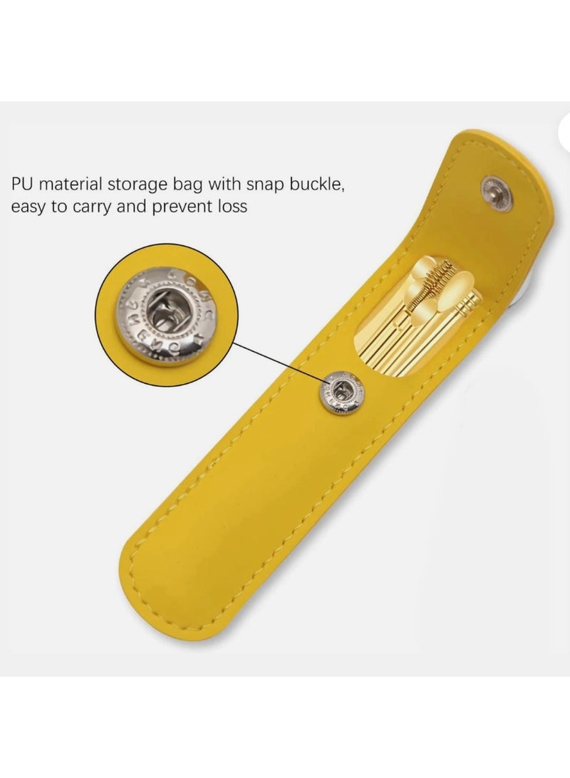 6-in-1 Earwax Removal Kit, Ear Pick Ear Cleansing Tool Set, Stainless Steel Ear Curette Spiral Ear Wax Remover Tool with Storage Bag - Image 3