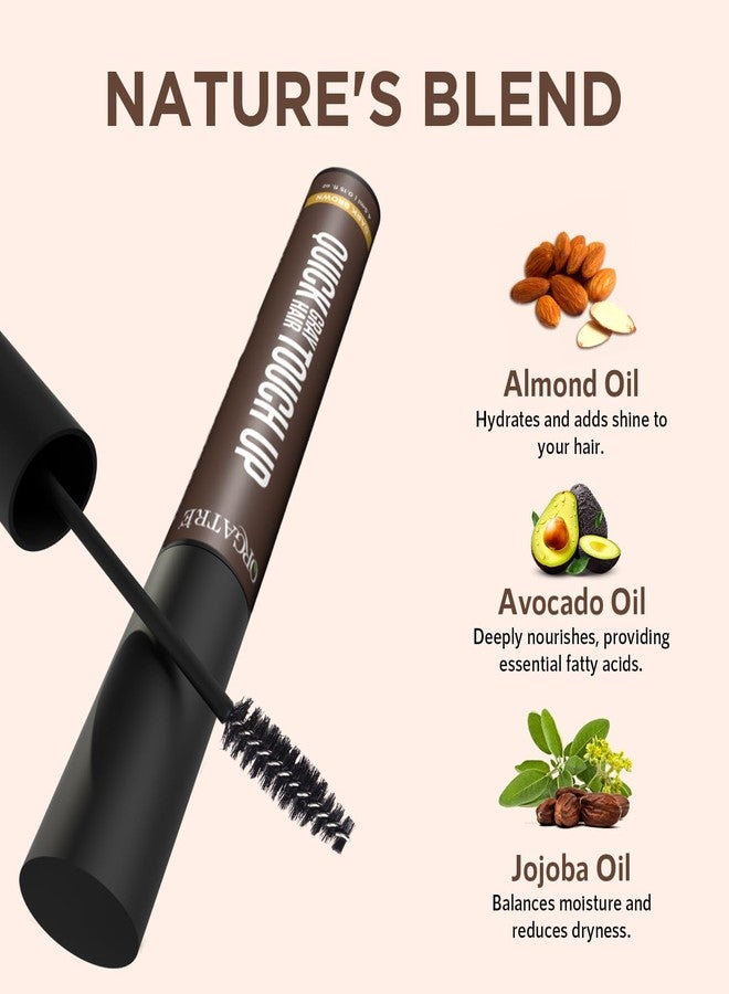 Orgatre Quick Gray Hair Touch Up Stick | Instant Gray Coverage | Semi-Permanent Color | Smudge-Proof & Long-Lasting | Enriched with Almond (Brown, 4.5ml) - Image 3