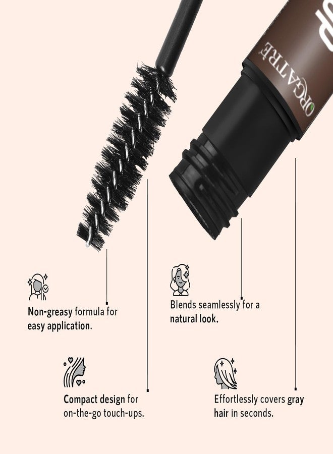 Orgatre Quick Gray Hair Touch Up Stick | Instant Gray Coverage | Semi-Permanent Color | Smudge-Proof & Long-Lasting | Enriched with Almond (Brown, 4.5ml) - Image 4
