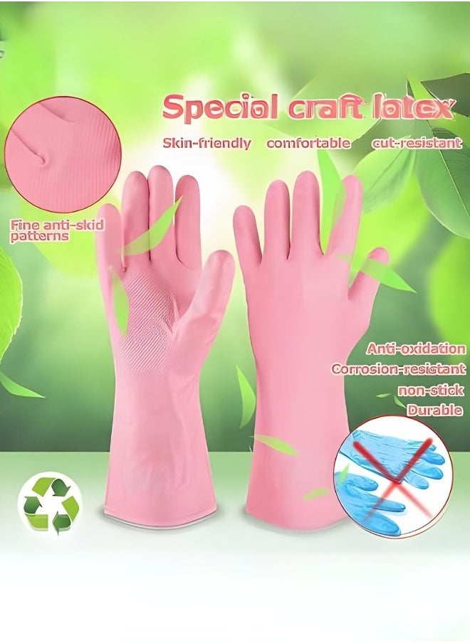 REXO Medium Sleeve Latex Gloves Waterproof Multi-Purpose Water Resistant;Soft Touch;Cotton Lined Medium  - Image 2
