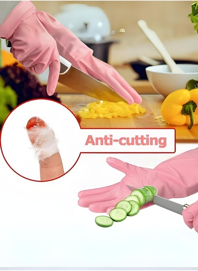 REXO Medium Sleeve Latex Gloves Waterproof Multi-Purpose Water Resistant;Soft Touch;Cotton Lined Medium  - Image 5