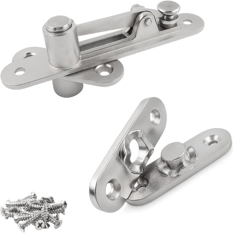 TamBee Pivot Hinge Hold Open Heavy Duty Hidden Door Hinge 440 Lbs Load Locking 90 Degrees 304 Stainless Steel Concealed for Wood Doors Secret Doors and Bookcase Door 4214 - Image 2