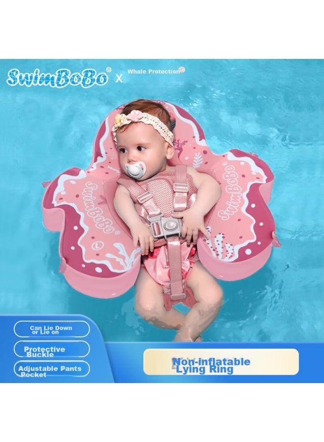 Kingpou Children's Swimming Ring, Baby Inflatable-free Prone Ring, Anti-choking Water Swimming Equipment, K7903 Pink Model - Image 1