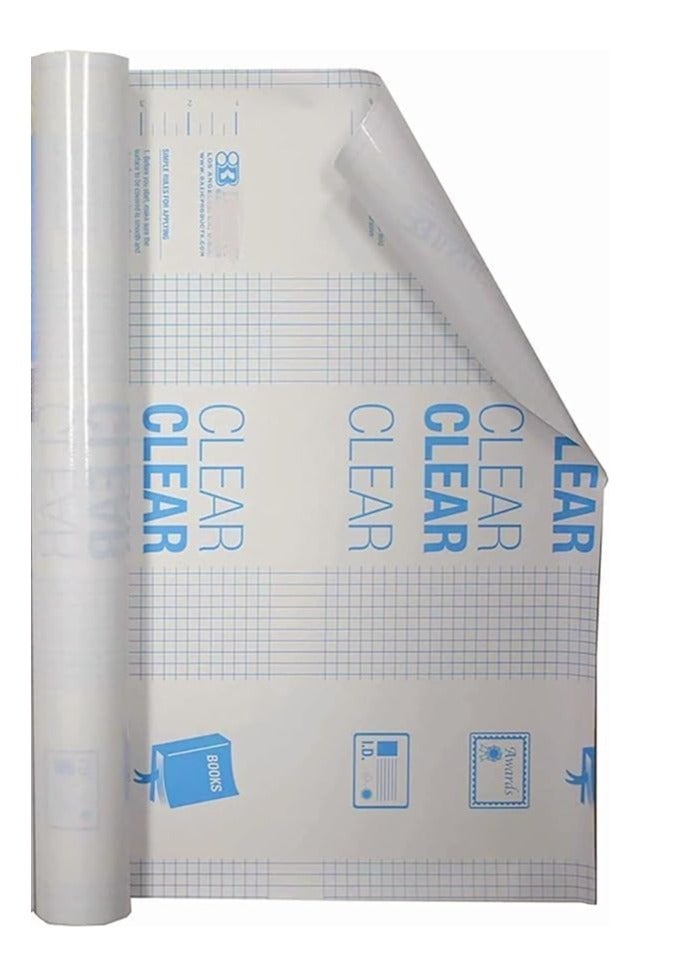 Generic Self Adhesive Cover Clear  Rolls 45X10 yards kids Cover Book Covers Adhesive Transparent Clear Books Covering Film Schools Notebook Covering Paper  - Image 1