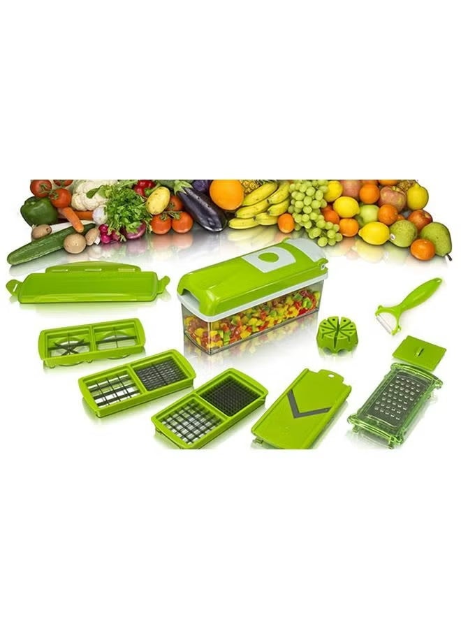 نايسر دايسر قطاعة الخضار والفواكه 12 في 1 متعددة الألوان - Image 2