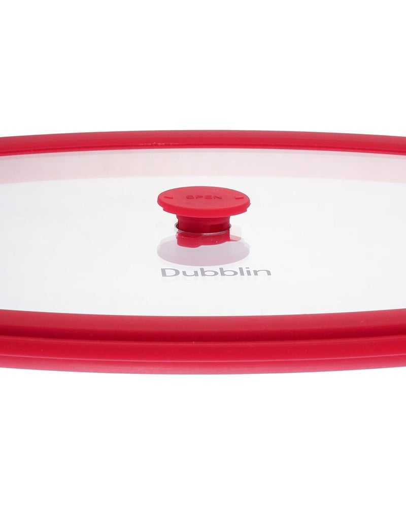 DUBBLIN LATINO OVAL 2100 Glass CasseroleCumServing Bowl with Lid Microwave Safe Stylish Durable 2100ml Capacity - Image 4