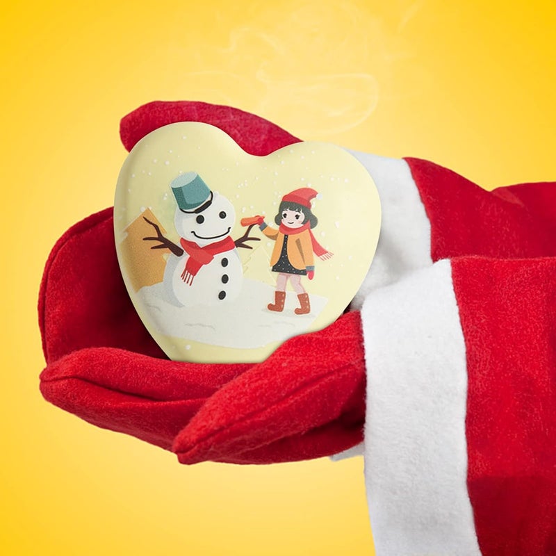 ويوبلز مدفأة يدوية كهربائية قابلة لإعادة الشحن، مدفأة يدوية كهربائية جيبية قابلة لإعادة الاستخدام، مدفأة يدوية كهربائية محمولة سريعة التسخين، درجة حرارة ثابتة 52 درجة مئوية، مناسبة للنساء والرجال والأطفال (أصفر) - Image 2