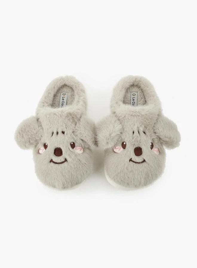 Le Confort Women Bear Embroidered Bedroom Slides