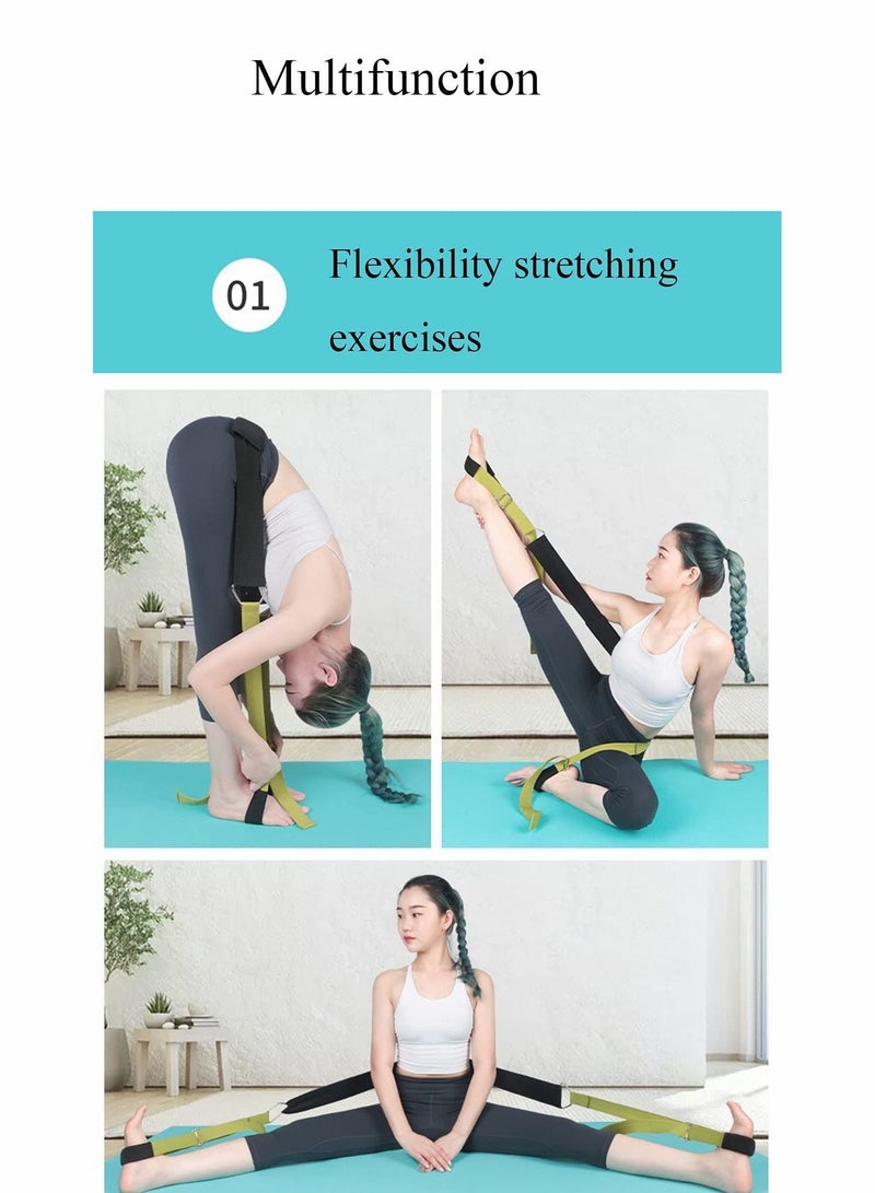 Y&D Yoga Fitness Band,Waist Back Leg Stretch Strap Bend Split Inversion Stretcher Band, Flexibility Trainer Splits for Dance Ballet Gymnastics Training Tensile Stretching  - Image 2