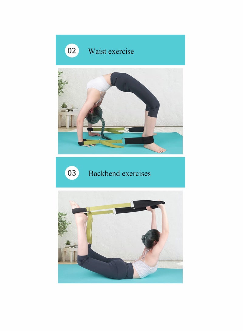 Y&D Yoga Fitness Band,Waist Back Leg Stretch Strap Bend Split Inversion Stretcher Band, Flexibility Trainer Splits for Dance Ballet Gymnastics Training Tensile Stretching  - Image 4