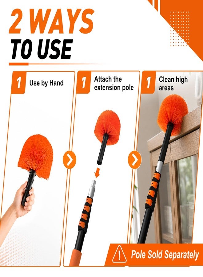LAANPOLE Cobweb Duster, Spider Web Brush for Cleaning, Professional Ceiling and Corner Dusters for Outdoor Indoor Use - Image 4