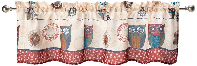 SKL Home by Saturday Knight Ltd Spice Owl Valance Multi 58 inches x 13 inches