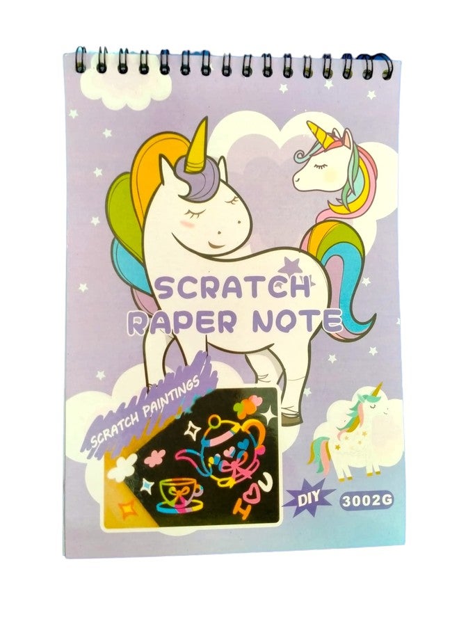 Caught Trendy Cute Character Printed Scratch Book Scratch Art Desiging and Colouring Book with Wooden Stylus Drawing Book Scratch Sketch Black Cardboard Notebook and Great Gift Item for Kids. - Image 4