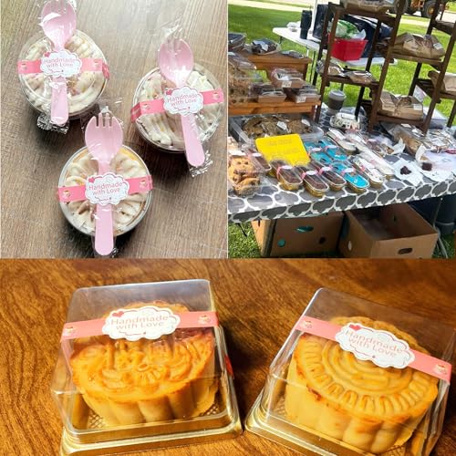wootile Food Retail Package Seal Labels,9x1 Inch Safe Secure Tamper Evident Labels,Tamper Resistant Stickers,Baking Gift Box Stickers for Handmade Baking Craft Arts,Hand Made Sticker 250 Pcs - Image 3