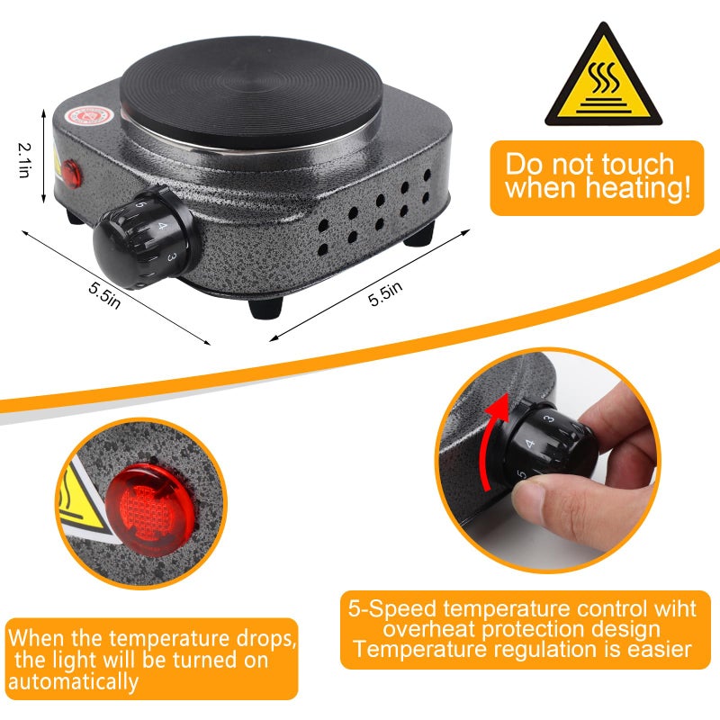 BBAXI Candle Making Kit with Electronic Hot Plate,Candle Wax Melter for Melting,Including Pouring Pot, Hot Plate,2lb Soy Wax,Stain Spoon,Cotton Wicks,Center Devices,Wick,Thermometer. - Image 4