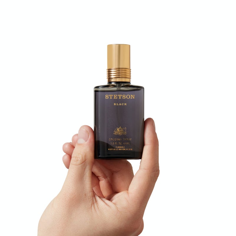 Stetson Black - Cologne for Men - Woody, Dark and Spicy Scent with Fragrance Notes of Sandalwood, Spices, and Suede - 1.5 Fl Oz - Image 4