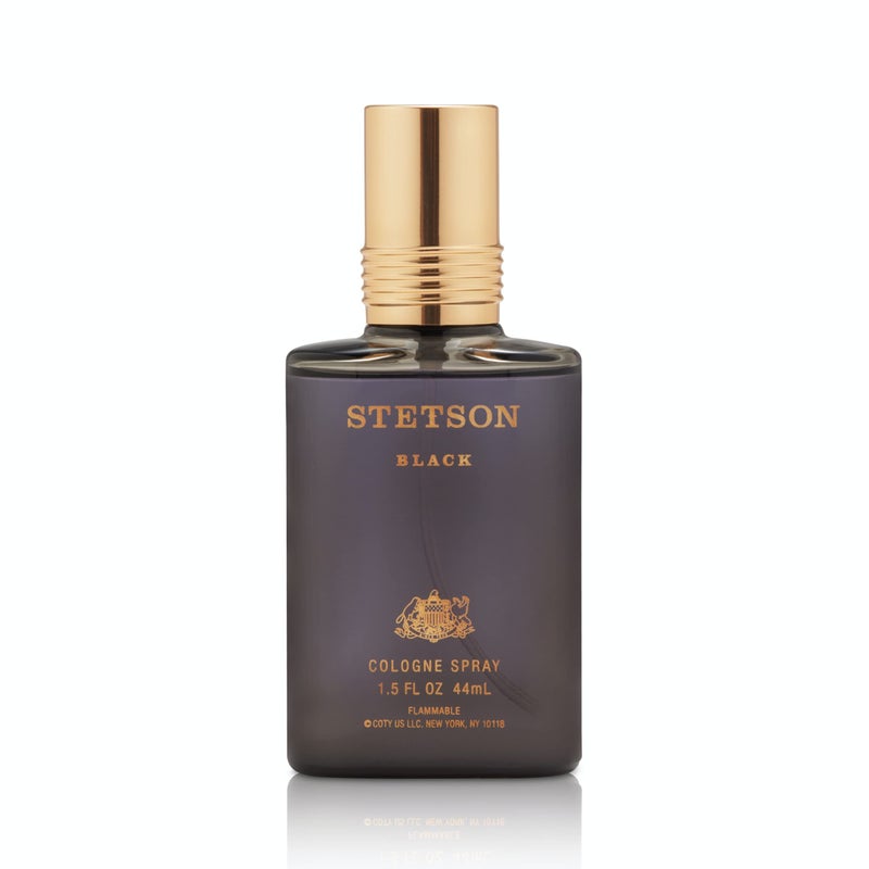 Stetson Black - Cologne for Men - Woody, Dark and Spicy Scent with Fragrance Notes of Sandalwood, Spices, and Suede - 1.5 Fl Oz - Image 1