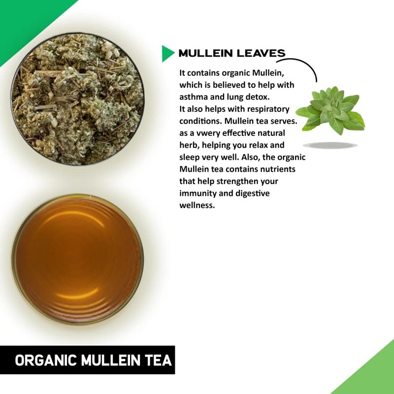 TEACURRY Organic Mullein Tea (1 Month Pack, 30 Tea Bags) - Helps in Lung Detox and skin problems | Organic Mullein Leaf Tea, All Natural - Image 2