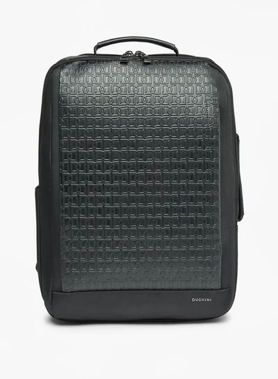 DUCHINI Duchini Textured Backpack with Adjustable Shoulder Straps and Zip Closure