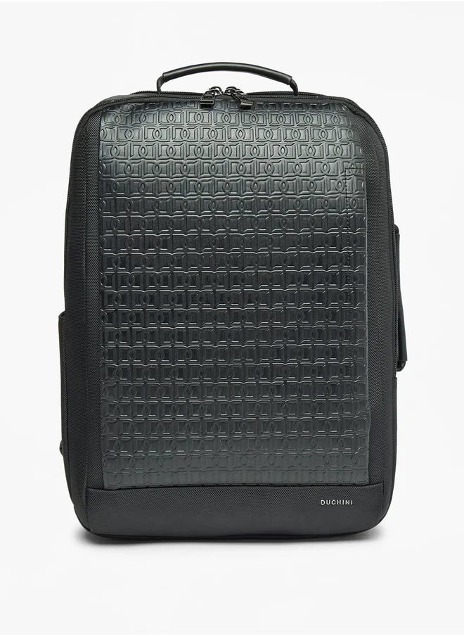 دوتشيني Duchini Textured Backpack with Adjustable Shoulder Straps and Zip Closure