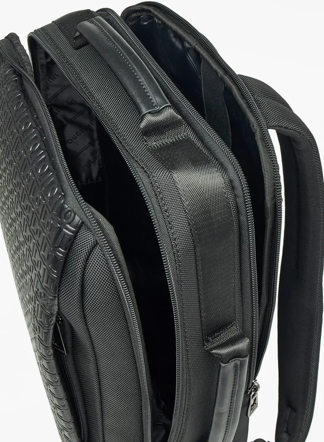 DUCHINI Duchini Textured Backpack with Adjustable Shoulder Straps and Zip Closure