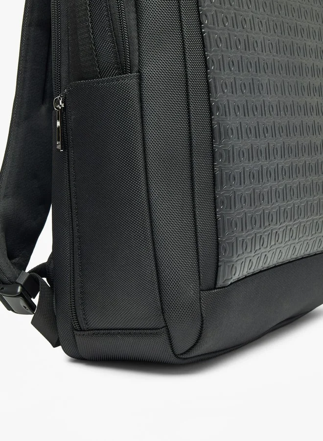 DUCHINI Duchini Textured Backpack with Adjustable Shoulder Straps and Zip Closure