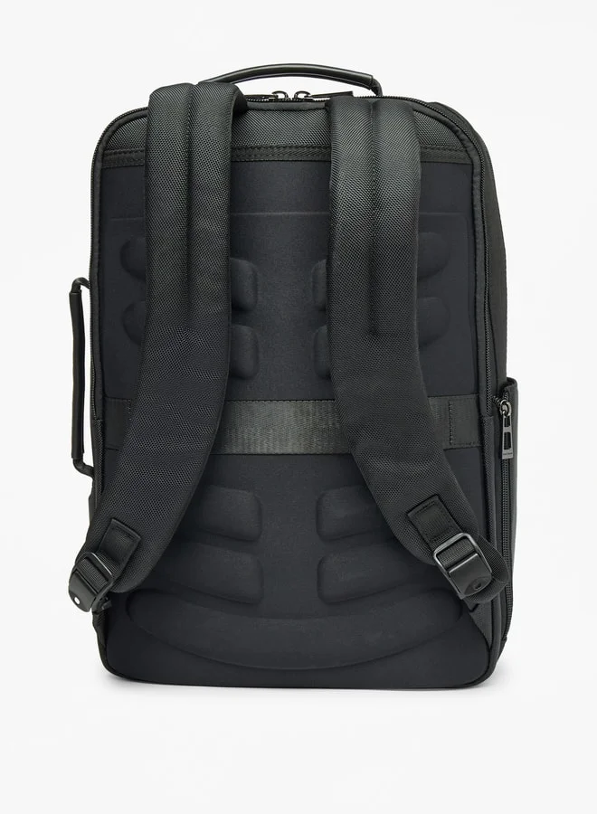 DUCHINI Duchini Textured Backpack with Adjustable Shoulder Straps and Zip Closure