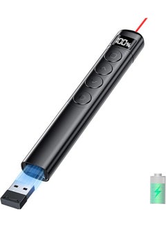 Generic Rechargeable Presentation Clicker with Laser Pointer for Powerpoint Presentations Powerpoint Clicker Remote Wireless Presenter Presentation Clicker Power Point Clicker Wireless  - Image 1
