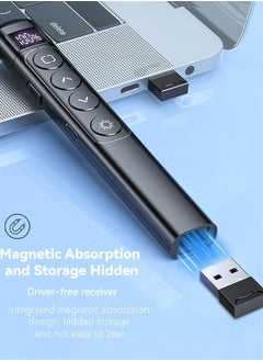 Generic Rechargeable Presentation Clicker with Laser Pointer for Powerpoint Presentations Powerpoint Clicker Remote Wireless Presenter Presentation Clicker Power Point Clicker Wireless  - Image 3