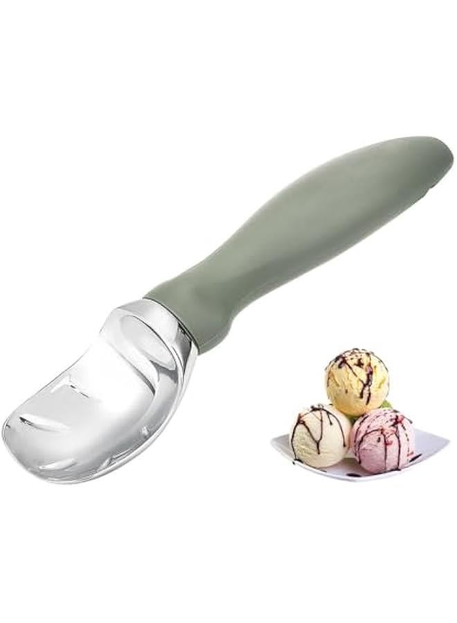 HOOKOR Ice Cream Scoop with Comfortable Grip Handle, Heavy Duty Stainless Steel, Perfect Shape Scoops, Ice Cream Scooper (Green) - Image 1