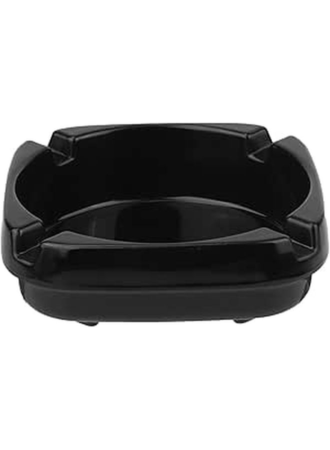 Square Ashtray For Cigarettes Imitation Ceramic Black Color Household Use Indoor Outdoor Smoking Square Shape - Image 1
