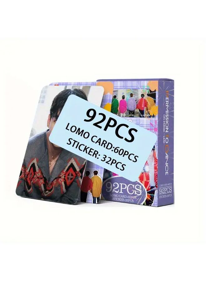 92pcs KPOP Double Sided Photo Cards And Stickers Album Set For Scrapbooking Fan Gift - Image 1