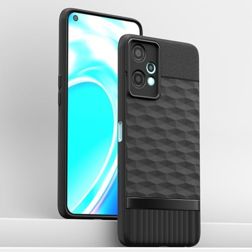 Pikkme غطاء خلفي بيكم لوان بلس نورد سي إي 2 لايت 5G حماية الكاميرا تصميم مكعب سداسي ثلاثي الأبعاد سيليكون واقي للصدمات (أسود) - Image 2