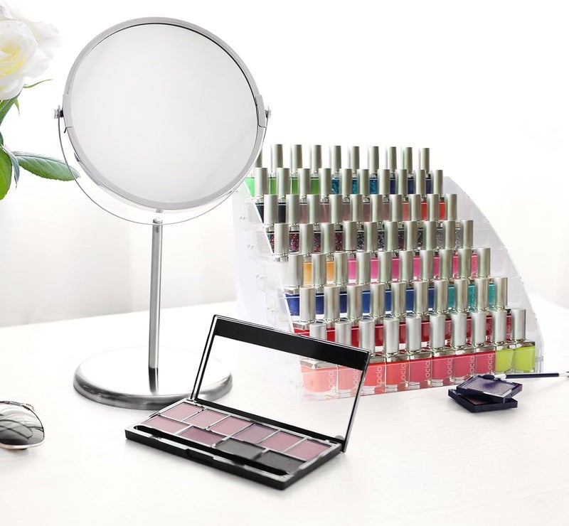 7-layer Acrylic Lipstick and Nail Polish Display Stand Organizer Rack for Cosmetic Storage and Nail Art Supplies at Home Or Salon - Image 4