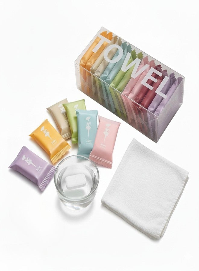 KIPSOME 14-Pack Ultra-Soft Compressed Towels for Travel | Premium Disposable Face & Hand Washcloths, Coin Towel Tablets - Just Add Water | Travel, Camping, Hiking, Face & Hands, Gym & Outdoor Use - Image 1