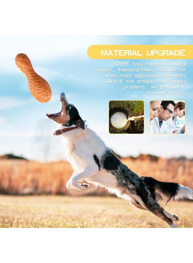 Dog Bowling-Shaped Squeaky Toy - Built-In Bell Toys For Aggressive Chewers And Indestructible Natural Rubber Chew Toy - Color May Vary - Image 3