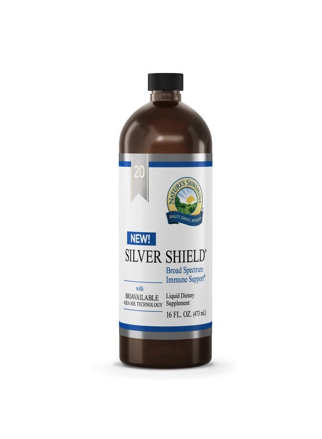 Nature's Sunshine Silver Shield Liquid, 16 Fl Oz | Colloidal Silver Liquid with Aqua Sol Technology Provides Immune Support and Protection - Image 1